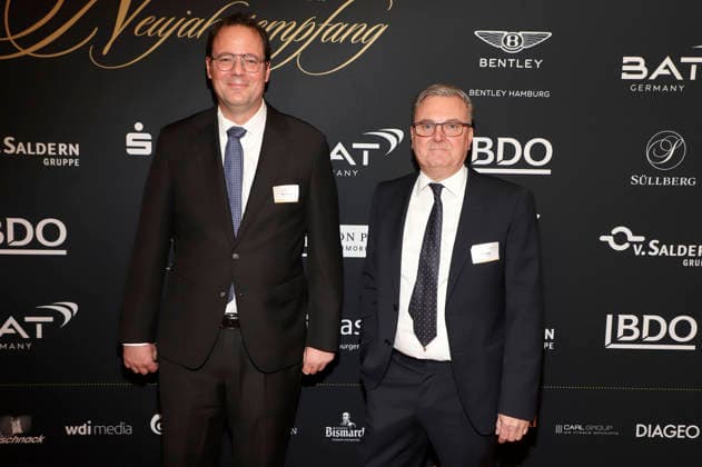 Robert Nienhaus and Reiner Bagger at the 31 Blankeneser New Years Reception at Hotel Süllberg Hamburg, 08 01 2026 Foto:xgbrcix xFuturexImagex neujahrsempfang_6109