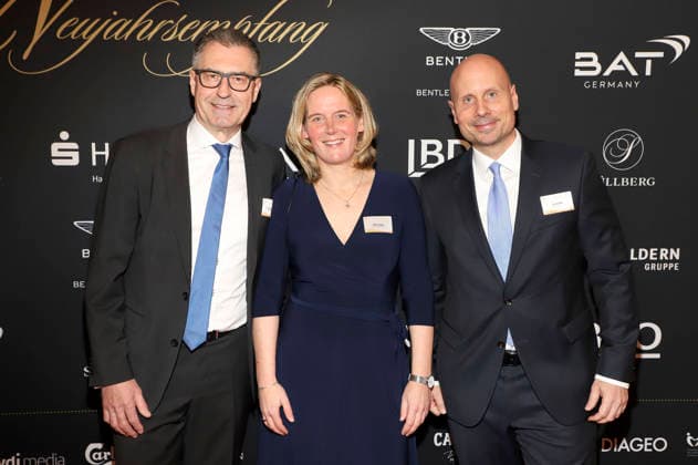 Thomas Sobania, Metta Schade and Carsten Blöß at the 31 Blankeneser New Years Reception at Hotel Süllberg Hamburg, 08 01 2026 Foto:xgbrcix xFuturexImagex neujahrsempfang_6113