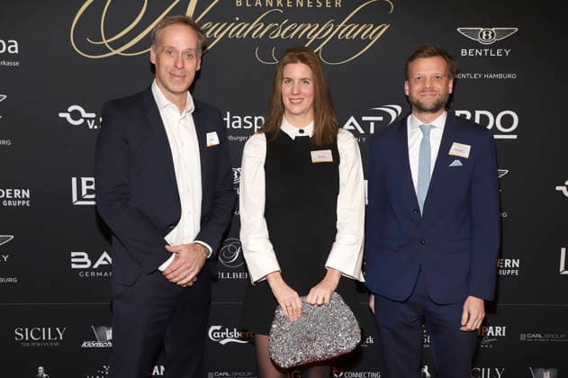 Christian Merkel, Natja Rieber and Phillipp Sommer at the 31 Blankeneser New Years Reception at Hotel Süllberg Hamburg, 08 01 2026 Foto:xgbrcix xFuturexImagex neujahrsempfang_6118