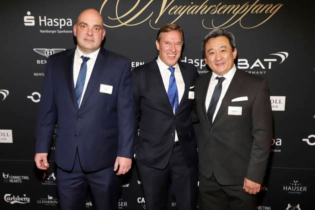 Niels Hagen, Marcel Fricke and Bobby Chang at the 31 Blankeneser New Years Reception at Hotel Süllberg Hamburg, 08 01 2026 Foto:xgbrcix xFuturexImagex neujahrsempfang_6146