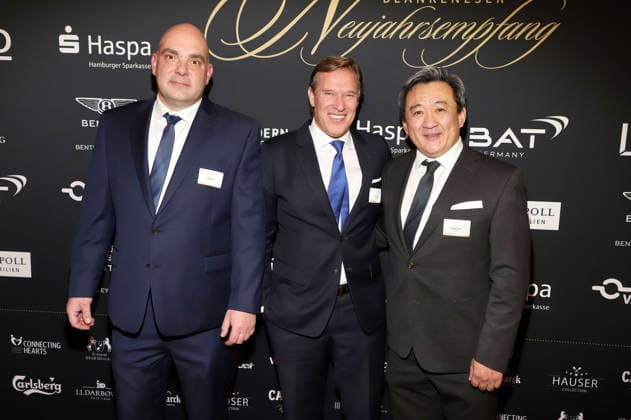 Niels Hagen, Marcel Fricke and Bobby Chang at the 31 Blankeneser New Years Reception at Hotel Süllberg Hamburg, 08 01 2026 Foto:xgbrcix xFuturexImagex neujahrsempfang_6147