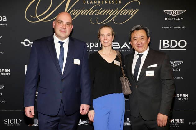 Niels Hagen, Franziska Dunger and Bobby Chang at the 31 Blankeneser New Years Reception at Hotel Süllberg Hamburg, 08 01 2026 Foto:xgbrcix xFuturexImagex neujahrsempfang_6148