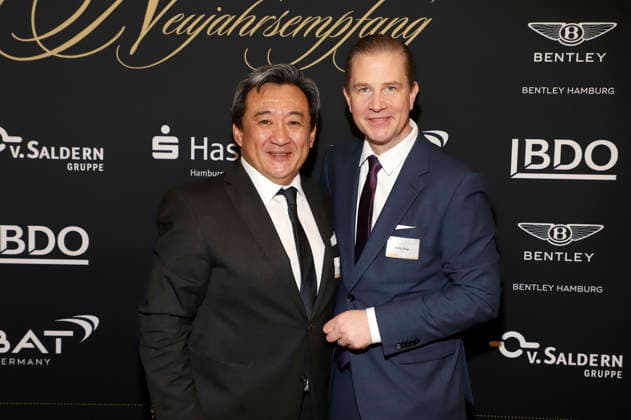 Bobby Chang and Christian Dunger at the 31 Blankeneser New Years Reception at Hotel Süllberg Hamburg, 08 01 2026 Foto:xgbrcix xFuturexImagex neujahrsempfang_6150