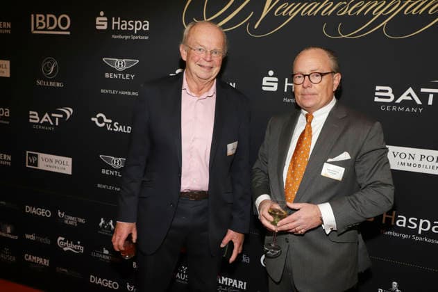 Bernd Onken and Guido Graf Finck von Finckenstein at the 31 Blankeneser New Years Reception at Hotel Süllberg Hamburg, 08 01 2026 Foto:xgbrcix xFuturexImagex neujahrsempfang_6176