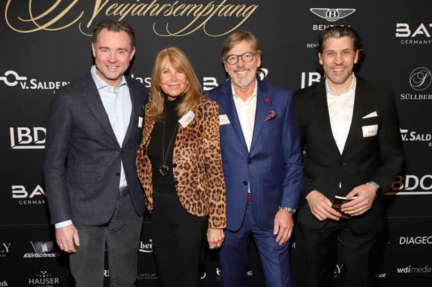 Dirk Kowalke, Susanne Kowalke, Jörg Ide and Benjamin Kast at the 31 Blankenese New Years reception at Hotel Süllberg Hamburg, 08 01 2026 Foto:xgbrcix xFuturexImagex neujahrsempfang_6188