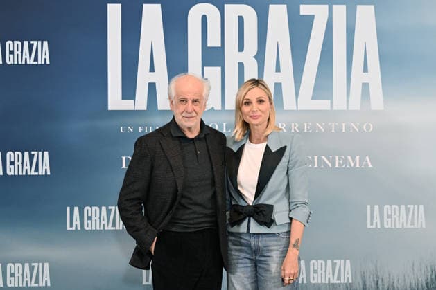 January 9, 2026, Rome, Rome, Italy: Presentation of the film La Grazia. Pictured: Toni Servillo, Anna Ferzetti . Rome, Italy 09 January 2026 Rome Italy  - ZUMAa289 20260109_zia_a289_056 Copyright: xMariaxLauraxAntonellix