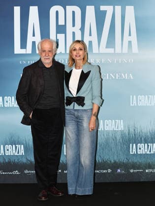 Rome, Fremantle headquarters, photocall for the film La Grazia. Pictured: Toni Servillo, Anna Ferzetti  Copyright: xMarcoxProvvisionatox xipa-agency.netx xDxAvanzo Provvisionatox IPA_Agency_IPA69846823
