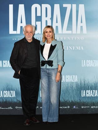 Rome, Fremantle headquarters, photocall for the film La Grazia. Pictured: Toni Servillo, Anna Ferzetti  Copyright: xMarcoxProvvisionatox xipa-agency.netx xDxAvanzo Provvisionatox IPA_Agency_IPA69846824