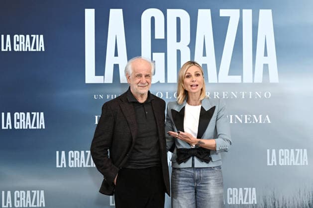 January 9, 2026, Rome, Rome, Italy: Presentation of the film La Grazia. Pictured: Toni Servillo, Anna Ferzetti . Rome, Italy 09 January 2026 Rome Italy  - ZUMAa289 20260109_zia_a289_087 Copyright: xMariaxLauraxAntonellix