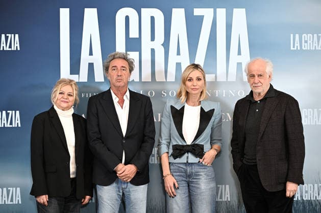 January 9, 2026, Rome, Rome, Italy: Presentation of the film La Grazia. Pictured: director Paolo Sorrentino and the cast, including Milvia Marigliano, Anna Ferzetti, and Toni Servillo. . Rome, Italy 09 January 2026 Rome Italy  - ZUMAa289 20260109_zia_a289_096 Copyright: xMariaxLauraxAntonellix