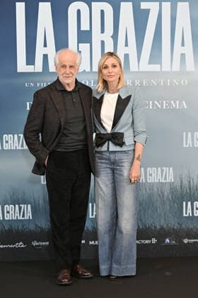 January 9, 2026, Rome, Rome, Italy: Presentation of the film La Grazia. Pictured: Toni Servillo, Anna Ferzetti . Rome, Italy 09 January 2026 Rome Italy  - ZUMAa289 20260109_zia_a289_137 Copyright: xMariaxLauraxAntonellix