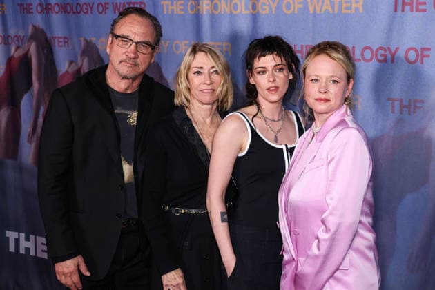 Los Angeles Premiere Of The Forge s The Chronology Of Water HISTORIC FILIPINOTOWN, LOS ANGELES, CALIFORNIA, USA - JANUARY 08: American actor, comedian, singer, musician, producer, writer, and director Jim Belushi, American musician, singer and songwriter Kim Gordon, American actress and director Kristen Stewart wearing Chanel and American actress and director Thora Birch arrive at the Los Angeles Premiere Of The Forge s The Chronology Of Water held at 2220 Arts + Archives on January 8, 2026 in Historic Filipinotown, Los Angeles, California, United States., Credit:Xavier Collin Avalon United States, California, Los Angeles, 2220 Arts + Archives  Copyright: xXavierxCollinx xAvalonx 1064499864