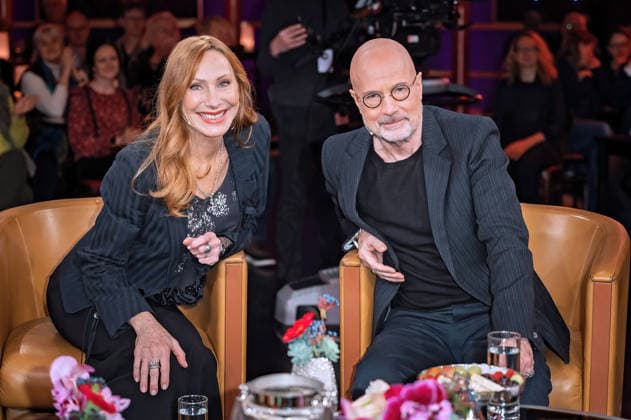 MDR Riverboat actor Christian Berkel and actress Andrea Sawatzki on the occasion of the recording of the MDR talk show Riverboat on 09 01 2026 at Mediacity Leipzig 20260109SFL0018