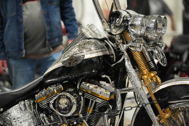 2026 North American International Motorcycle Supershow TORONTO, CANADA - JANUARY 9 : Visitors check custom motorcycles at the 50th annual North American International Motorcycle Supershow at the International Centre in Mississauga, Ontario, Canada on January 9, 2026. Mert Alper Dervis Anadolu Ontario Canada. Editorial use only. Please get in touch for any other usage.  Copyright: x2026xAnadoluxMertxAlperxDervisx