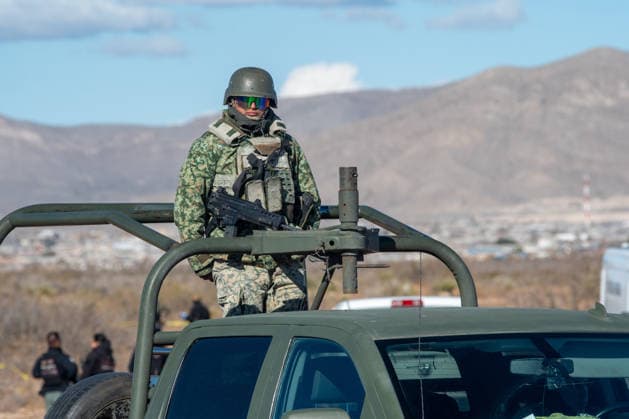 January 9, 2026: CIUDAD JUoÂREZ, Chihuahua, Mexico Ã¢â‚¬ January 9, 2025..Mexican Army personnel secure the area where two bodies in an advanced state of decomposition were found. - ZUMAp241 20260109_zip_p241_004 Copyright: xDavidxPeinadox