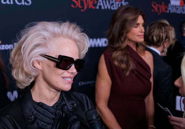 January 9, 2026, Santa Monica, California, USA: (L) Pamela Anderson is interviewed, Cindy Crawford in the background at the 2026 Annual WWD Style Awards on Friday January 9, 2026 at the Regent Hotel in Santa Monica, California. JAVIER ROJAS PI Santa Monica USA - ZUMAp124 20260109_zaa_p124_043 Copyright: xJavierxRojasx