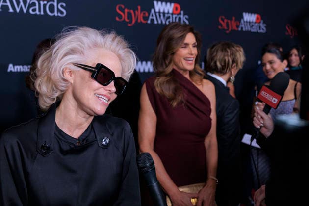 January 9, 2026, Santa Monica, California, USA: (L) Pamela Anderson is interviewed, Cindy Crawford in the background at the 2026 Annual WWD Style Awards on Friday January 9, 2026 at the Regent Hotel in Santa Monica, California. JAVIER ROJAS PI Santa Monica USA - ZUMAp124 20260109_zaa_p124_045 Copyright: xJavierxRojasx