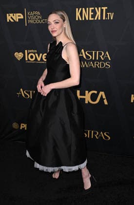 2026 Astra Film Awards Amanda Seyfried arriving to the 2026 Astra Film Awards held at the Sofitel Los Angeles at Beverly Hills on January 9, 2026 in Los Angeles, Ca. Los Angeles Sofitel Los Angeles at Beverly Hills California USA Copyright: xStarbuck xAFF-USA.COMx