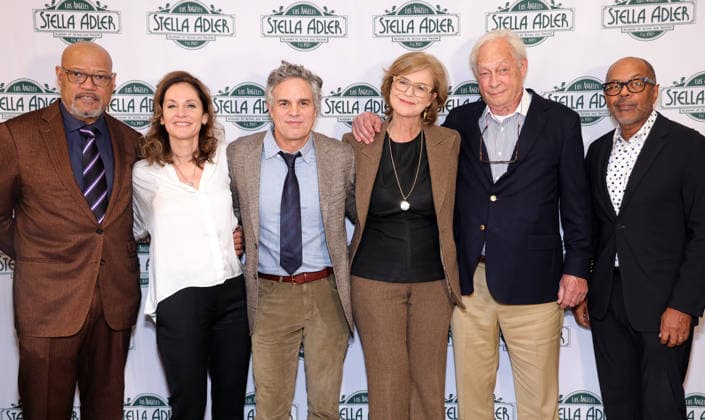 9 January 2026 - Los Angeles, California - Laurence Fishburne, Amy Brenneman, Mark Ruffalo, Elsa Walsh, Christian Williams, Kevin Merida. The Stella Adler Academy of Acting and Theatre Staged Benefit Reading Of All The President s Men held at Harmony Gold Theater l in Los Angeles. Los Angeles USA - ZUMAa123 20260109_zaa_a123_008 Copyright: xADx