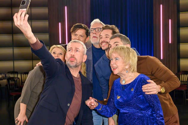 Susan Link, Michael Patrick Kelly, Sebastian Pufpaff, Wolfgang Trepper, Tobias Krell, Micky Beisenherz and Anneliese Hackmann at the recording of the WDR talk show Kölner Treff in WDR Studio BS 3 Cologne, 09 01 2026 Foto:xW.xRanderathx xFuturexImagex koelner_treff0901_6101