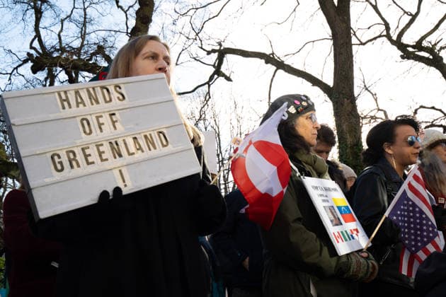 January 10, 2026, Edinburgh, Scotland, UK: Activists from Stop the War Scotland protested outside the U.S. Consulate in Edinburgh over U.S. actions in Venezuela and concerns about the future of Greenland, organisers said. They added that the U.S. Air Forces recent use of a Scottish air base during an incident involving a Russian ship had directly implicated Scotland in those actions. Edinburgh UK - ZUMAs357 20260110_zip_s357_013 Copyright: xCameronxScottx