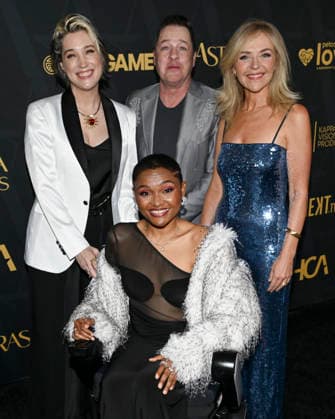 January 9, 2026, Beverly Hills, California, USA: (L-R) TRACIE LAYMON, FRENCH STEWART, LAUREN LOLO SPENCER and RACHEL BAY JONES attend the 2026 Astra Film Awards 2026 Astra Film Awards presented by the Hollywood Creative Alliance. Beverly Hills USA - ZUMAb173 20260109_aap_b173_080 Copyright: xBillyxBennightx