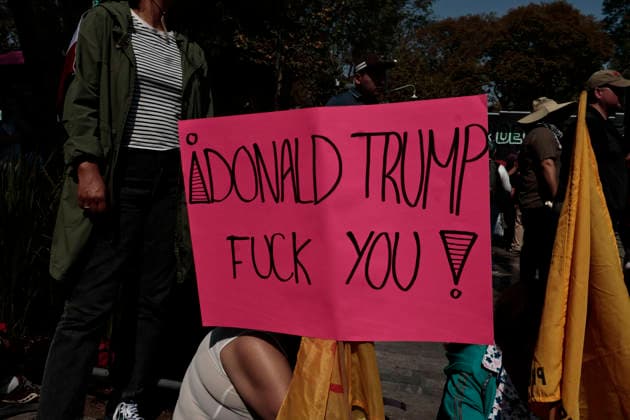 January 10, 2026, Mexico City, Cdmx, Mexico: Mexican protesters and social organizations are demonstrating against the actions of US President DONALD TRUMP against Venezuela and its former president, NICOLAS MADURO. With posters, giant banners, and Venezuelan flags, they are showing their support for MADURO and his vice president, DELCY RODRIGUEZ, who has assumed the presidency due to the country s situation. Chanting slogans like Yankees out of Latin America and Trump, imperialist terrorist, the protesters are demanding the immediate release of NICOLAS MADURO, whom they claim is being held captive by DONALD TRUMP. This comes as protests against these actions spread worldwide, with many believing TRUMP S true objective is to seize V - ZUMAp204 20260110_zip_p204_034 Copyright: xJosuexPerezx