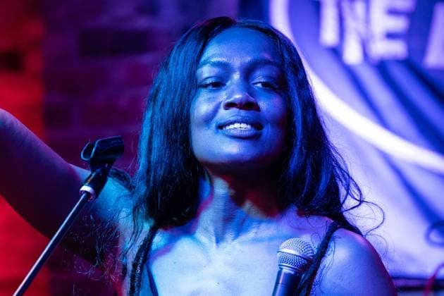 January 9, 2026, Bronx, New York, USA: Celia Kameni performs with Dee Huang on guitar, Thibault Gomez on piano, Tamino Edener on drums during Winter JazzFest Manhattan Marathon at The Bitter End in New York on January 9, 2026 Bronx USA - ZUMAr339 20260109_znp_r339_049 Copyright: xLevxRadinx
