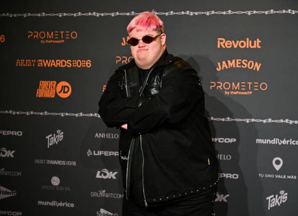 January 10, 2026, Madrid, Madrid, SPAIN: Content creators and guests pose on the black carpet during the third edition of the Army Awards, held on Saturday, January 10, at the Madrid Arena in Madrid. Known as the Ã¢â‚¬oeinternet anti-awards,Ã¢â‚¬Â the ceremony honors the most viral moments, trends, and personalities from social media over the past year in a script-free gala hosted by Ceciarmy and Santiago Segura. In the image Augusto Alonso Madrid SPAIN - ZUMAz108 20260110_znp_z108_080 Copyright: xRichardxZubelzux