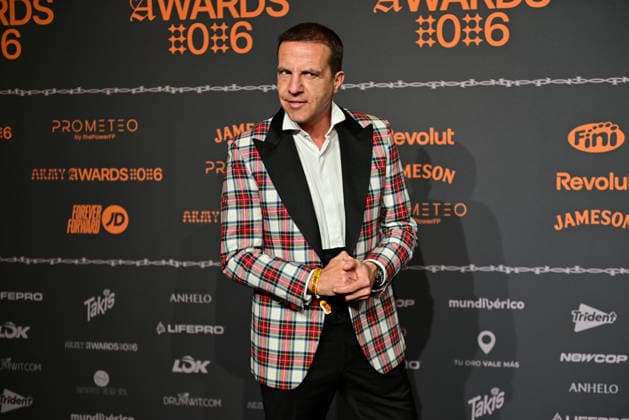 January 10, 2026, Madrid, Madrid, SPAIN: Content creators and guests pose on the black carpet during the third edition of the Army Awards, held on Saturday, January 10, at the Madrid Arena in Madrid. Known as the Ã¢â‚¬oeinternet anti-awards,Ã¢â‚¬Â the ceremony honors the most viral moments, trends, and personalities from social media over the past year in a script-free gala hosted by Ceciarmy and Santiago Segura. In the image CristoÂ³bal Soria Madrid SPAIN - ZUMAz108 20260110_znp_z108_081 Copyright: xRichardxZubelzux