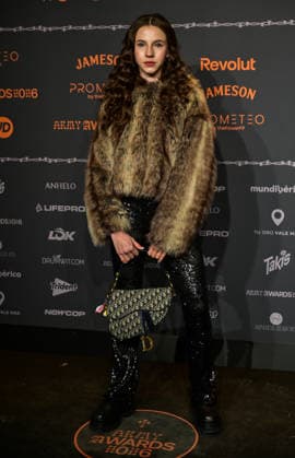 January 10, 2026, Madrid, Madrid, SPAIN: Content creators and guests pose on the black carpet during the third edition of the Army Awards, held on Saturday, January 10, at the Madrid Arena in Madrid. Known as the Ã¢â‚¬oeinternet anti-awards,Ã¢â‚¬Â the ceremony honors the most viral moments, trends, and personalities from social media over the past year in a script-free gala hosted by Ceciarmy and Santiago Segura. In the image Anastasia Madrid SPAIN - ZUMAz108 20260110_znp_z108_099 Copyright: xRichardxZubelzux