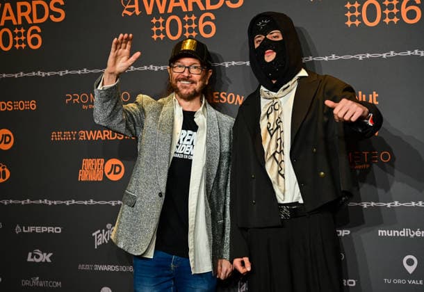 January 10, 2026, Madrid, Madrid, SPAIN: Content creators and guests pose on the black carpet during the third edition of the Army Awards, held on Saturday, January 10, at the Madrid Arena in Madrid. Known as the Ã¢â‚¬oeinternet anti-awards,Ã¢â‚¬Â the ceremony honors the most viral moments, trends, and personalities from social media over the past year in a script-free gala hosted by Ceciarmy and Santiago Segura. Madrid SPAIN - ZUMAz108 20260110_znp_z108_120 Copyright: xRichardxZubelzux