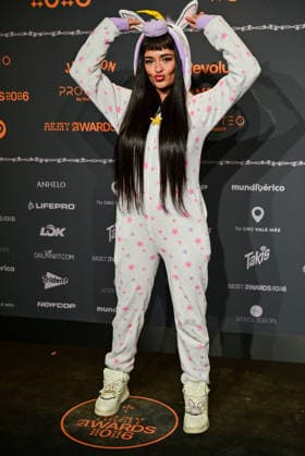 January 10, 2026, Madrid, Madrid, SPAIN: Content creators and guests pose on the black carpet during the third edition of the Army Awards, held on Saturday, January 10, at the Madrid Arena in Madrid. Known as the â€oeinternet anti-awards,†the ceremony honors the most viral moments, trends, and personalities from social media over the past year in a script-free gala hosted by Ceciarmy and Santiago Segura. In the image Zaira de la Morena Madrid SPAIN - ZUMAz108 20260110_znp_z108_151 Copyright: xRichardxZubelzux