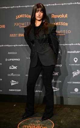 January 10, 2026, Madrid, Madrid, SPAIN: Content creators and guests pose on the black carpet during the third edition of the Army Awards, held on Saturday, January 10, at the Madrid Arena in Madrid. Known as the â€oeinternet anti-awards,†the ceremony honors the most viral moments, trends, and personalities from social media over the past year in a script-free gala hosted by Ceciarmy and Santiago Segura. In the image Alba Casas Madrid SPAIN - ZUMAz108 20260110_znp_z108_156 Copyright: xRichardxZubelzux