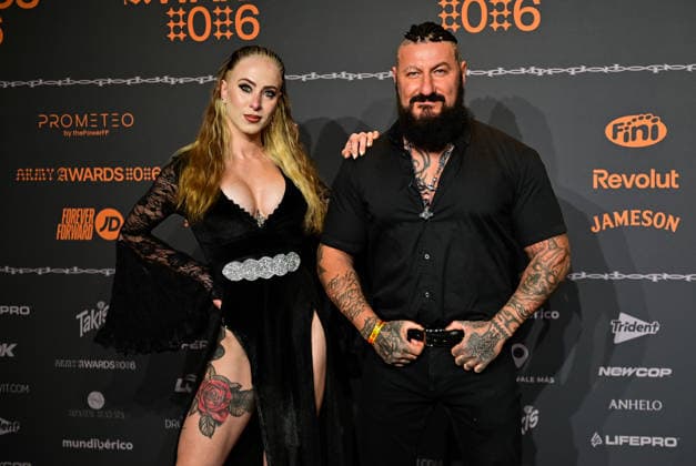 January 10, 2026, Madrid, Madrid, SPAIN: Content creators and guests pose on the black carpet during the third edition of the Army Awards, held on Saturday, January 10, at the Madrid Arena in Madrid. Known as the â€oeinternet anti-awards,†the ceremony honors the most viral moments, trends, and personalities from social media over the past year in a script-free gala hosted by Ceciarmy and Santiago Segura. In the image Jefe de Equipo y Panthera Madrid SPAIN - ZUMAz108 20260110_znp_z108_157 Copyright: xRichardxZubelzux