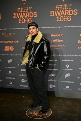 January 10, 2026, Madrid, Madrid, SPAIN: Content creators and guests pose on the black carpet during the third edition of the Army Awards, held on Saturday, January 10, at the Madrid Arena in Madrid. Known as the Ã¢â‚¬oeinternet anti-awards,Ã¢â‚¬Â the ceremony honors the most viral moments, trends, and personalities from social media over the past year in a script-free gala hosted by Ceciarmy and Santiago Segura. In the image Tinho Madrid SPAIN - ZUMAz108 20260110_znp_z108_183 Copyright: xRichardxZubelzux