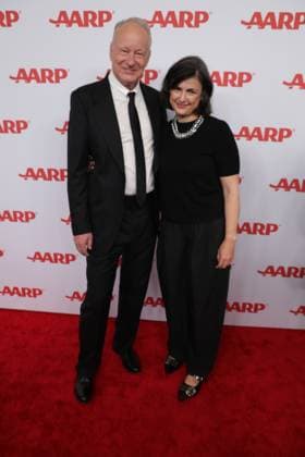 BEVERLY HILLS, CALIFORNIA - JANUARY 10:Stellan Skarsgard and Megan Everett-Skarsgard at the 2026 Annual Movies for Grownups Awards with AARP at Beverly Wilshire, A Four Seasons Hotel on January 10, 2026 in Beverly Hills, California. Copyright: xAdmediax MediaPunchx