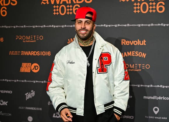 January 10, 2026, Madrid, Madrid, SPAIN: Content creators and guests pose on the black carpet during the third edition of the Army Awards, held on Saturday, January 10, at the Madrid Arena in Madrid. Known as the Ã¢â‚¬oeinternet anti-awards,Ã¢â‚¬Â the ceremony honors the most viral moments, trends, and personalities from social media over the past year in a script-free gala hosted by Ceciarmy and Santiago Segura. In the image Doble Nicky Jam Madrid SPAIN - ZUMAz108 20260110_znp_z108_196 Copyright: xRichardxZubelzux