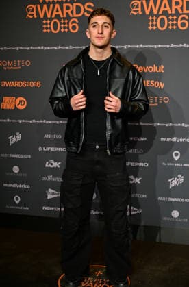 January 10, 2026, Madrid, Madrid, SPAIN: Content creators and guests pose on the black carpet during the third edition of the Army Awards, held on Saturday, January 10, at the Madrid Arena in Madrid. Known as the Ã¢â‚¬oeinternet anti-awards,Ã¢â‚¬Â the ceremony honors the most viral moments, trends, and personalities from social media over the past year in a script-free gala hosted by Ceciarmy and Santiago Segura. In the image Jonata Madrid SPAIN - ZUMAz108 20260110_znp_z108_199 Copyright: xRichardxZubelzux