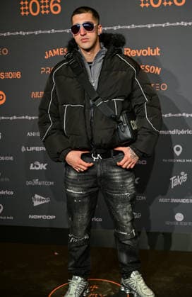 January 10, 2026, Madrid, Madrid, SPAIN: Content creators and guests pose on the black carpet during the third edition of the Army Awards, held on Saturday, January 10, at the Madrid Arena in Madrid. Known as the Ã¢â‚¬oeinternet anti-awards,Ã¢â‚¬Â the ceremony honors the most viral moments, trends, and personalities from social media over the past year in a script-free gala hosted by Ceciarmy and Santiago Segura. In the image Loveyi Madrid SPAIN - ZUMAz108 20260110_znp_z108_203 Copyright: xRichardxZubelzux