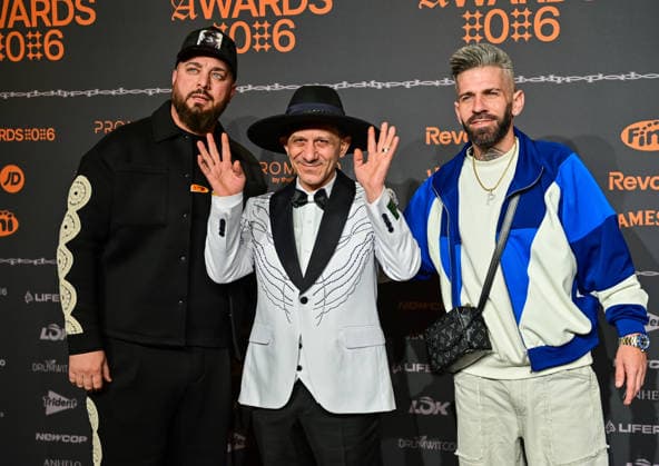 January 10, 2026, Madrid, Madrid, SPAIN: Content creators and guests pose on the black carpet during the third edition of the Army Awards, held on Saturday, January 10, at the Madrid Arena in Madrid. Known as the Ã¢â‚¬oeinternet anti-awards,Ã¢â‚¬Â the ceremony honors the most viral moments, trends, and personalities from social media over the past year in a script-free gala hosted by Ceciarmy and Santiago Segura. In the image Falillo Madrid SPAIN - ZUMAz108 20260110_znp_z108_205 Copyright: xRichardxZubelzux