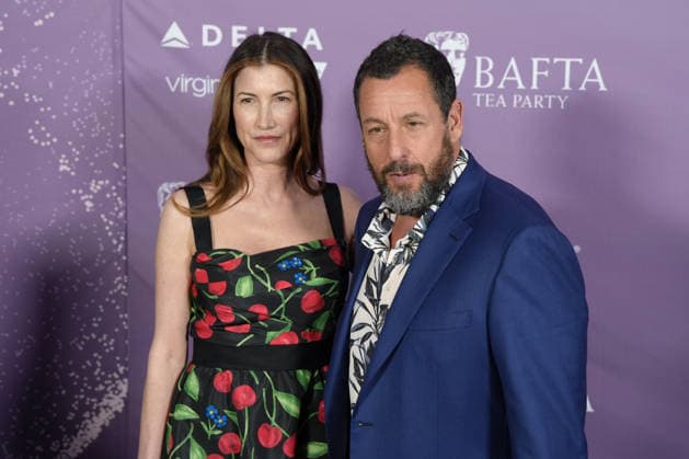 American actors Jackie Sandler and Adam Sandler pose on the red carpet at the BAFTA Tea Party in Los Angeles, USA, 10 January 2026. BAFTA Tea Party in Los Angeles !ACHTUNG: NUR REDAKTIONELLE NUTZUNG!  Copyright: xOctavioxGuzmanx AME4165 20260111-55019028015_1