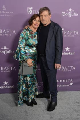 Actor Mark Hamill and his wife Marilou York pose on the red carpet at the BAFTA Tea Party in Los Angeles, USA, 10 January 2026. BAFTA Tea Party in Los Angeles !ACHTUNG: NUR REDAKTIONELLE NUTZUNG!  Copyright: xOctavioxGuzmanx AME4171 20260111-55019028016_1