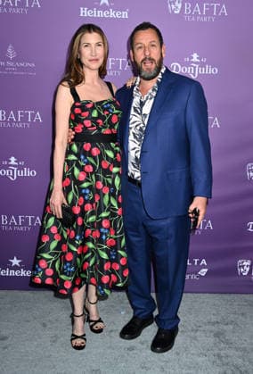2026 BAFTA Tea Party Jackie Sandler and Adam Sandler arriving to t2026 BAFTA Tea Party held at the Four Seasons Hotel Los Angeles at Beverly Hills on January 10, 2026 in Los Angeles, Ca. Los Angeles Four Seasons Hotel Los Angeles a California USA Copyright: xTammiexArroyox xAFF-USA.comx