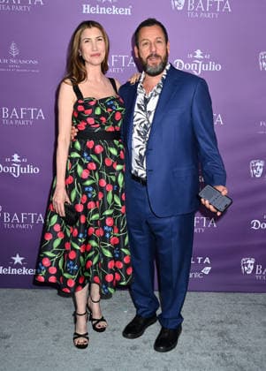 2026 BAFTA Tea Party Jackie Sandler and Adam Sandler arriving to t2026 BAFTA Tea Party held at the Four Seasons Hotel Los Angeles at Beverly Hills on January 10, 2026 in Los Angeles, Ca. Los Angeles Four Seasons Hotel Los Angeles a California USA Copyright: xTammiexArroyox xAFF-USA.comx