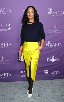 2026 BAFTA Tea Party Tessa Thompson arriving to t2026 BAFTA Tea Party held at the Four Seasons Hotel Los Angeles at Beverly Hills on January 10, 2026 in Los Angeles, Ca. Los Angeles Four Seasons Hotel Los Angeles a California USA Copyright: xTammiexArroyox xAFF-USA.comx