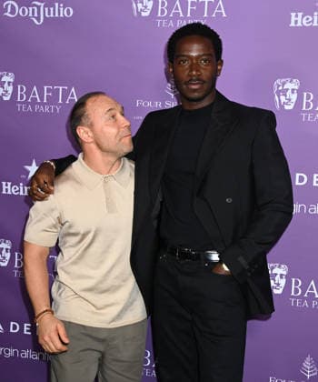 2026 BAFTA Tea Party Stephen Graham and Damson Idris arriving to t2026 BAFTA Tea Party held at the Four Seasons Hotel Los Angeles at Beverly Hills on January 10, 2026 in Los Angeles, Ca. Los Angeles Four Seasons Hotel Los Angeles a California USA Copyright: xTammiexArroyox xAFF-USA.comx