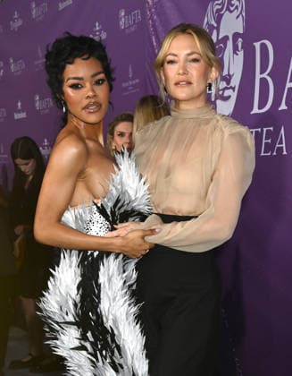 2026 BAFTA Tea Party Teyana Taylor and Kate Hudson arriving to t2026 BAFTA Tea Party held at the Four Seasons Hotel Los Angeles at Beverly Hills on January 10, 2026 in Los Angeles, Ca. Los Angeles Four Seasons Hotel Los Angeles a California USA Copyright: xTammiexArroyox xAFF-USA.comx
