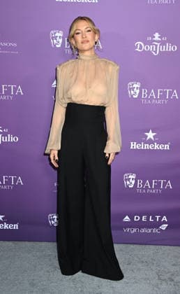 2026 BAFTA Tea Party Kate Hudson arriving to t2026 BAFTA Tea Party held at the Four Seasons Hotel Los Angeles at Beverly Hills on January 10, 2026 in Los Angeles, Ca. Los Angeles Four Seasons Hotel Los Angeles a California USA Copyright: xTammiexArroyox xAFF-USA.comx