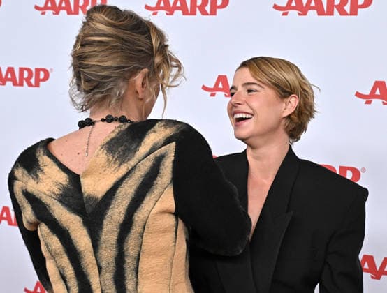 2026 Annual Movies for Grownups Awards with AARP Sharon Stone and Jessie Buckley arriving to the 2026 Annual Movies for Grownups Awards with AARP held at the Beverly Wilshire, A Four Seasons Hotel on January 10, 2026 in Beverly Hills Ca. Beverly Hills Beverly Wilshire, A Four Seasons Hotel California USA Copyright: xStarbuck xAFF-USA.COMx